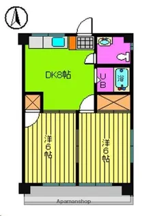シャトレー築山【4階】の間取り