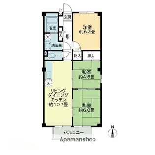 フォブールくぼた【2階】の間取り