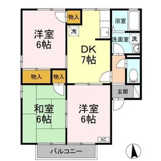 セジュール久万ノ台A【2階】の間取り
