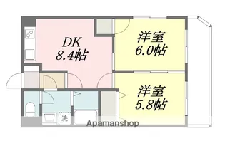 グレイスフル立花【4階】の間取り