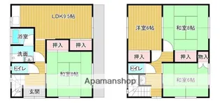 愛媛県松山市古三津1丁目【一戸建】の間取り