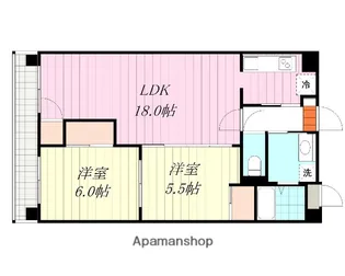 アイヒルズ松山【605号室】の間取り