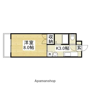 ヴィラ・アンソレイエ御幸【503号室】の間取り