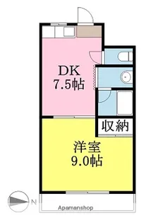五十鈴マンション【4階】の間取り