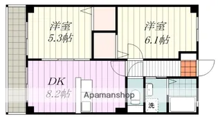フォブール道後【2階】の間取り