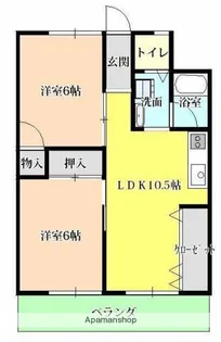 つるいマンション【506号室】の間取り