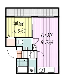 アイルーロス【4階】の間取り
