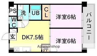 第5ゴトービル【602号室】の間取り