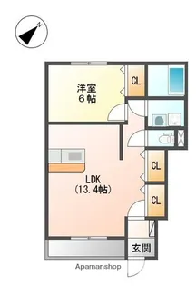 メルローズ【1階】の間取り