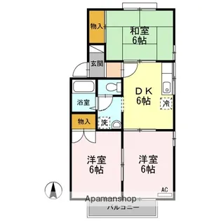 グリーンパーク新井 A棟【2階】の間取り