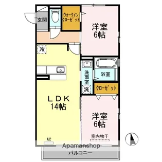 カーサ プリマヴェーラ・【2階】の間取り