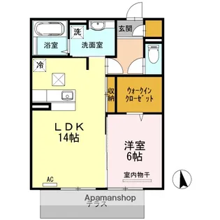 カーサ プリマヴェーラ【1階】の間取り