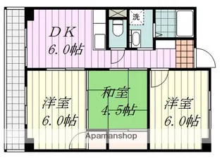 鈴木マンション【601号室】の間取り