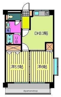 アクアベール松末【206号室】の間取り