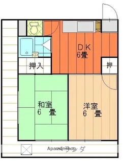 レモンハイツ駅前【303号室】の間取り