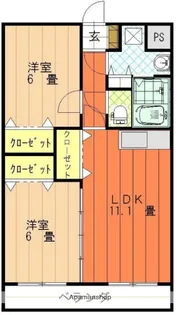 リバーサイドマンション【102号室】の間取り