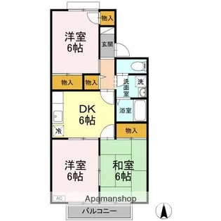 メゾン・ベルラルジュ オンシジューム館【2階】の間取り