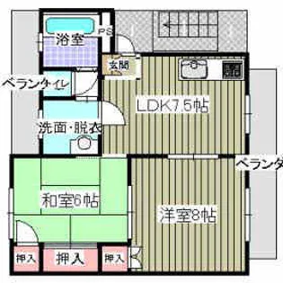 清水ハイツ【201号室】の間取り