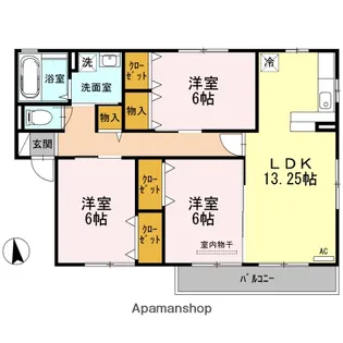 グレース桑原【2階】の間取り