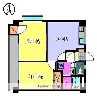 グランアソシアI【501号室】の間取り