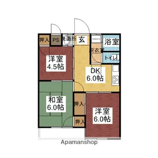 コンフォート久万ノ台【602号室】の間取り