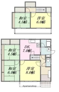 愛媛県松山市西長戸町【一戸建】の間取り