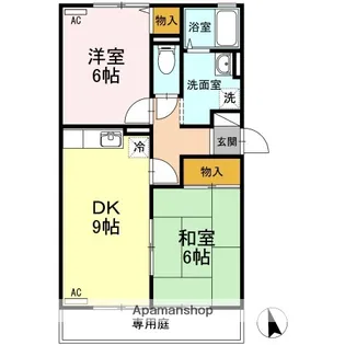 セジュールU【1階】の間取り