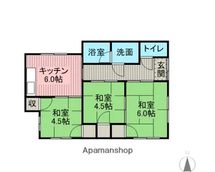 愛媛県松山市東垣生町【一戸建】の間取り