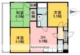 サザンキャッスル大野【301号室】の間取り