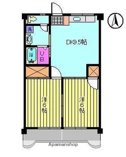 サニーフラット久米【5階】の間取り