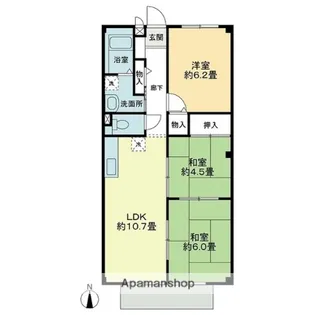 フォブール三神【2階】の間取り