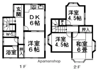 愛媛県松山市西長戸町【一戸建】の間取り