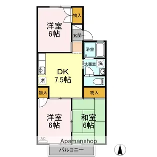 セジュール平田【2階】の間取り