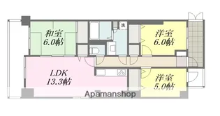 サンクレスタ緑町【1305号室】の間取り
