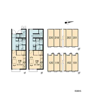 レオパレスメルベーユ ノール【101号室】の間取り