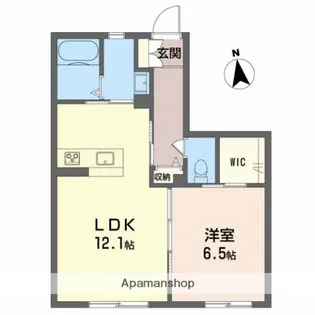 LUNA B棟【1階】の間取り