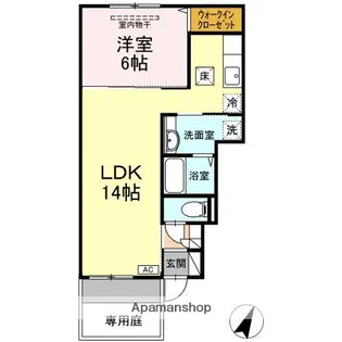 パストラル朝生田【1階】の間取り