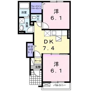 エスポワール南斎院【1階】の間取り