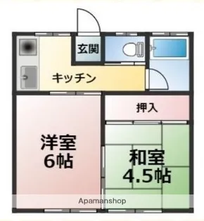 メゾン・ド・ルーン横河原【105号室】の間取り