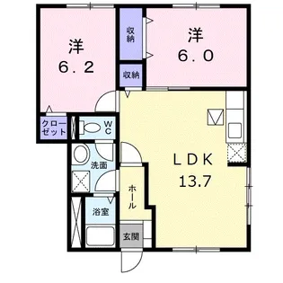 ハイツプレアリー【105号室】の間取り