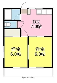 第2藤原メイコーポ【2階】の間取り