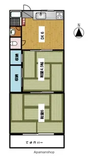 内浜町アパートひなた【202号室】の間取り