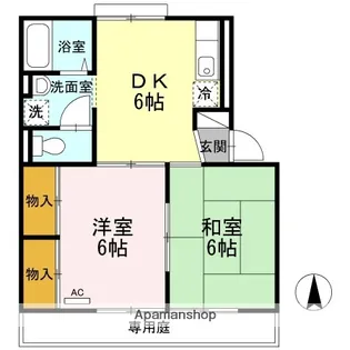 プレジール安田 A棟【1階】の間取り