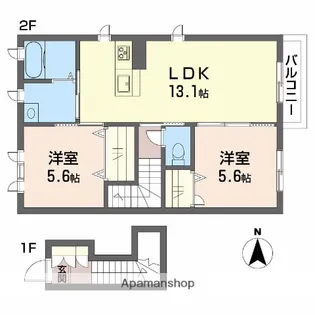 セントリビエ【2階】の間取り