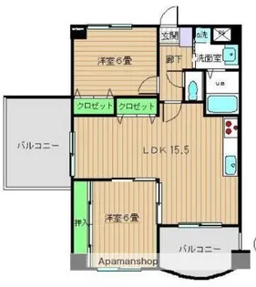 信楽マンションⅤ【3階】の間取り