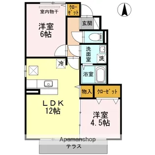 メゾン ドゥ プランタン B棟【1階】の間取り