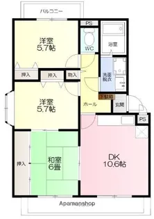 ユーミーひさえだ C棟【3階】の間取り