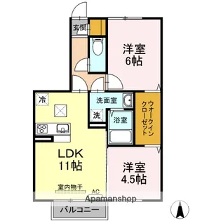 レスポワール B棟【1階】の間取り