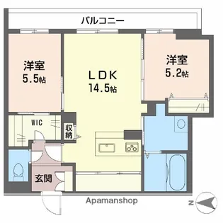 シャーメゾン アエロポール【2階】の間取り