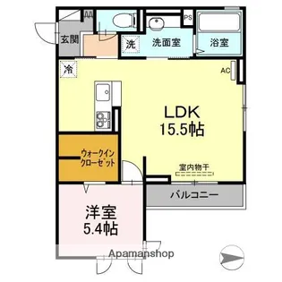 フェリシアス松原【3階】の間取り